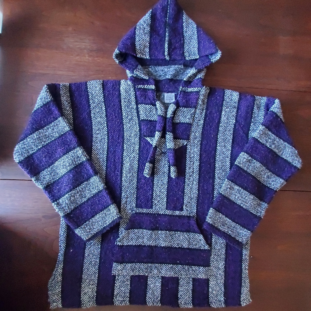 Vintage Mexican Surfer Baja Pullover Hoodie